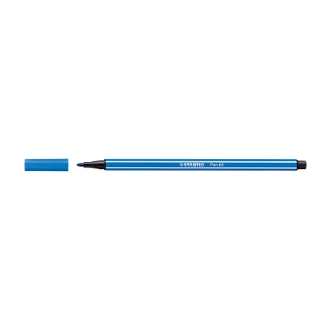 Blue fine liner with open cap. The pen has the inscription "STABILO Point 88".