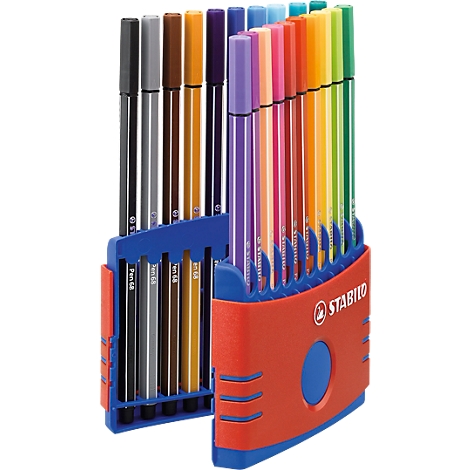 Kan worden genegeerd Vernauwd lijden STABILO® viltstift Pen 68 ColorParade in doos van kunststof, 20 stuks  voordelig kopen | Schäfer Shop