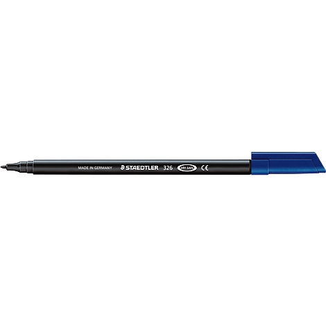 Blue felt-tip pen from Staedtler. Inscription.