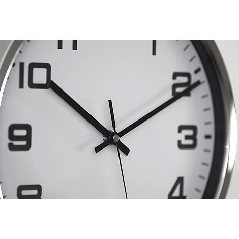 Close-up of a clock showing just before ten o'clock.