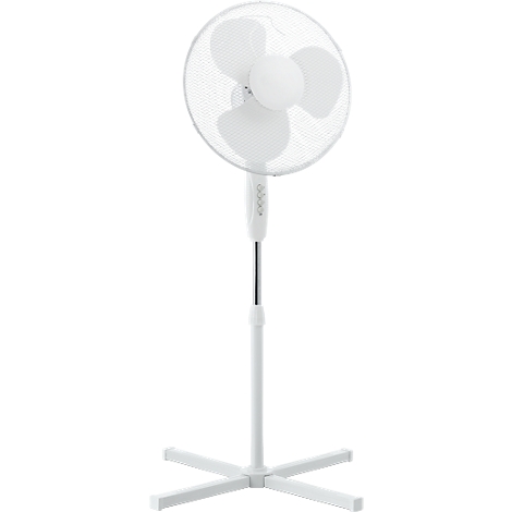 Standventilator, 3 Geschwindigkeitsstufen, hÃ¶henverstellbar, mit Rotor Ã 400 mm, 40 W, weiÃ