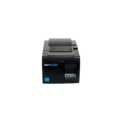Imprimante noire avec l'inscription 'star TSP100II FUTUREPRINT'.