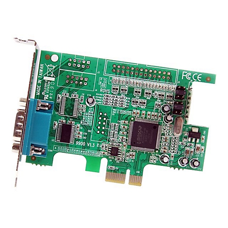 Eine grüne PC-Karte mit elektronischen Komponenten. Aufgedruckt sind Schriftzüge wie "9900 V1.3" und "MADE IN TAIWAN".