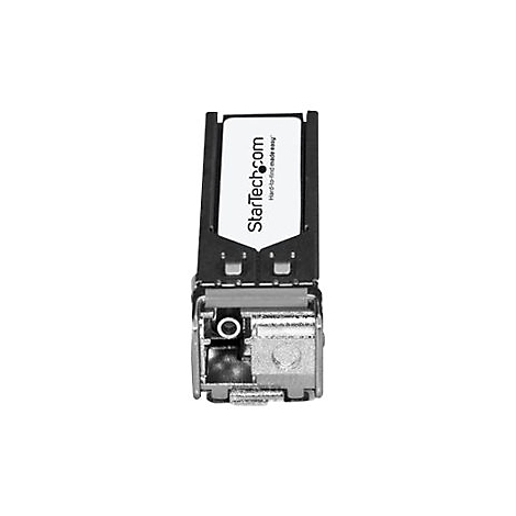 Ein graues elektronisches Modul mit dem Aufdruck StarTech.com vor weißem Hintergrund.