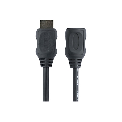 Zwei schwarze HDMI-Kabel mit Steckern; auf dem Kabel steht "HDMI® Cable".