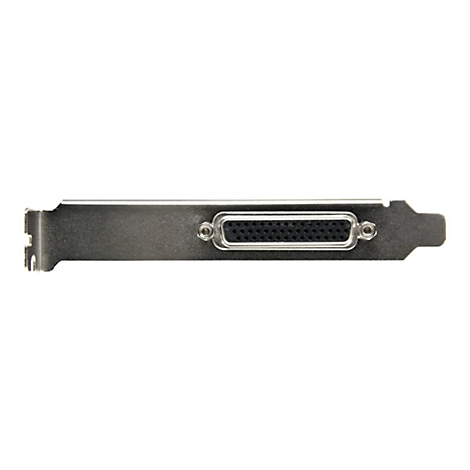 Eine silberne PC-Erweiterungskarte mit Anschlussleiste.