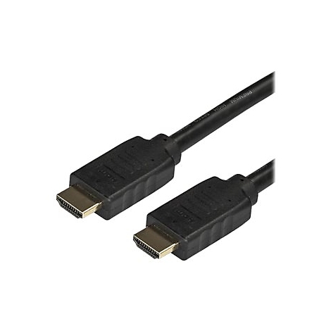 Zwei schwarze HDMI-Kabel mit vergoldeten Anschlüssen. Der Text 'High Performance' ist auf dem Kabel aufgedruckt.