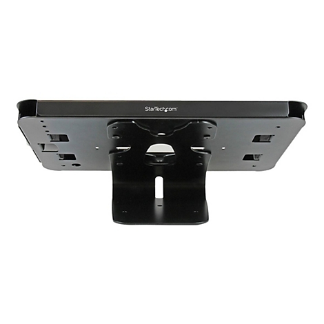 Schwarze Tablet-Halterung, StarTech.com Logo, isoliert auf weißem Hintergrund.