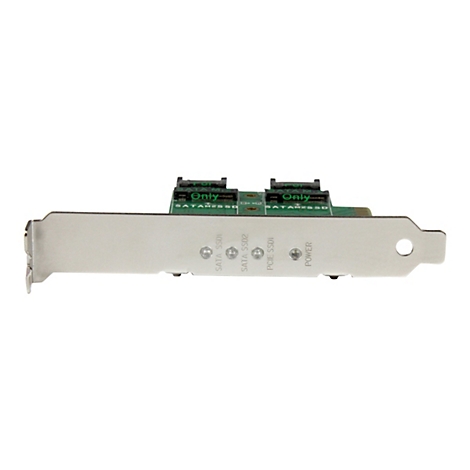 Carte matériel avec connecteurs SSD SATA et PCIe. Étiquettes : SATA SSD1, SATA SSD2, PCIe SSD1, Power.