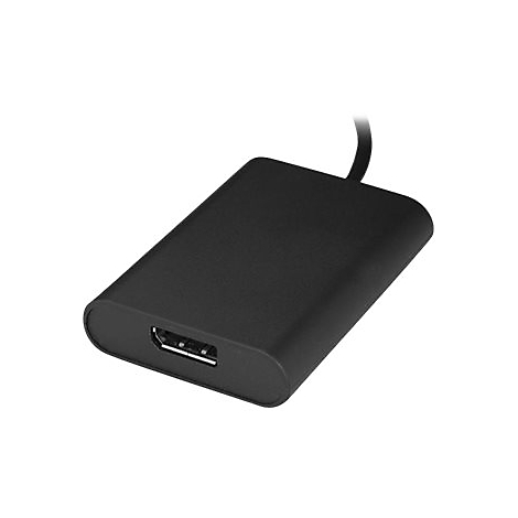 Schwarzer HDMI-Adapter, rechteckig, mit einem Kabelanschluss und einem HDMI-Anschluss.