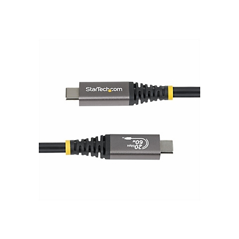 Deux câbles USB-C sur fond blanc, avec le logo StarTech.com et les spécifications.