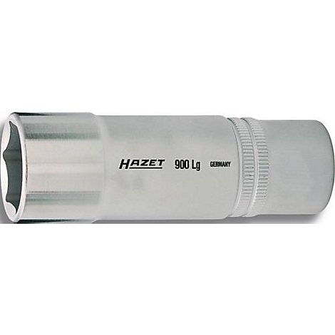 Silberne HAZET-Nuss mit sechsseitiger Öffnung. Beschriftung: HAZET, 900 Lg, Germany.