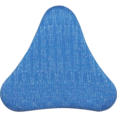 Blaues, tropfenförmiges Produkt. Die Oberfläche ist mit einem leicht strukturierten Muster versehen.