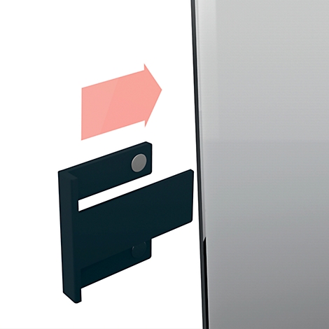 Stiftehalter Sigel Business, für Glasmagnetboards 3-5 mm, belastbar bis 500 g, magnetisch, hellgrau