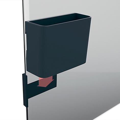 Stifteköcher Sigel Business M, für Glasmagnetboards 3-5 mm, für ca. 10 Stifte, magnetisch, anthrazit