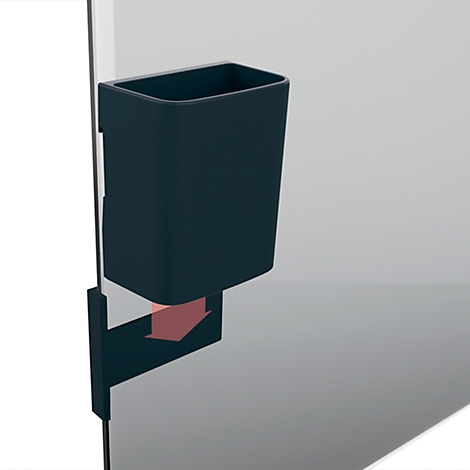 Stifteköcher Sigel Business S, für Glasmagnetboards 3-5 mm, für ca. 5 Stifte, magnetisch, anthrazit