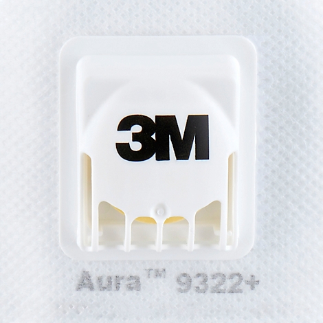 Witte 3M Aura 9322+ ademhalingsmasker.