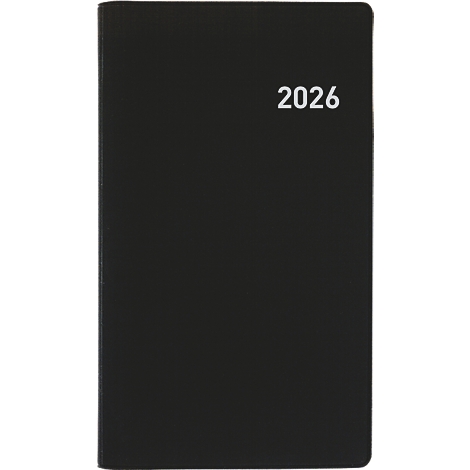 Carnet noir avec l'année blanche 2026.