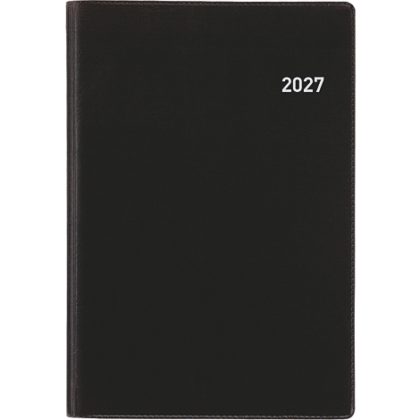 Carnet noir avec l'année 2027 en blanc.
