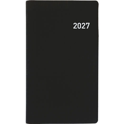 Schwarzes Notizbuch mit der weissen Aufschrift 2027.