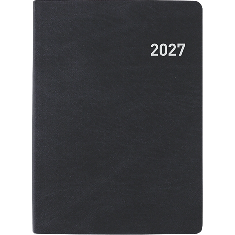 Schwarzes Notizbuch mit der Prägung "2027".