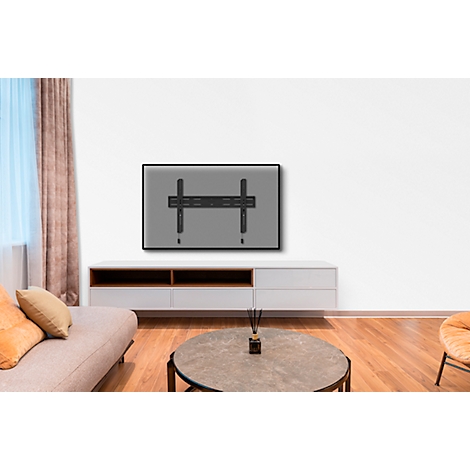 Support mural Neomounts® by Newstar Select WL30S-850BL16, pour 1 écran 40-82' &amp; jusqu'à 70 kg, fixe, verrouillable, nivelable, VESA, 5 ans de garantie, noir