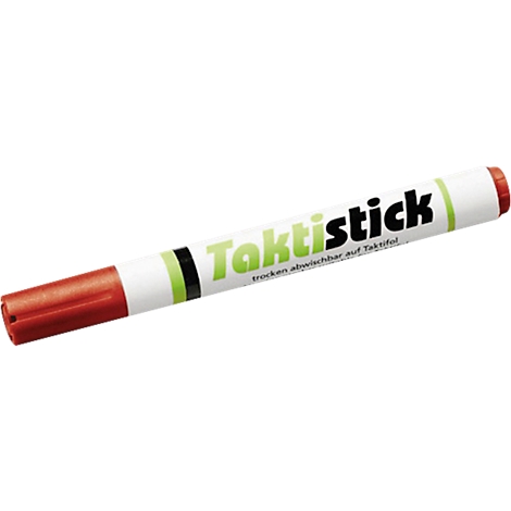 Surligneur Taktistick, pour feuilles tactiles Taktifol/taktiboards, pointe biseautée, couleur d'écriture rouge, 1 pièce
