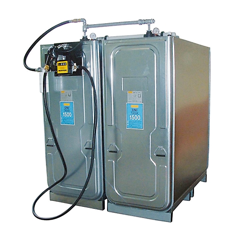 Surtidor de gasóleo CEMO con UNI-Tank volumen 1500 l, 2 depósitos, volumen 3000 l