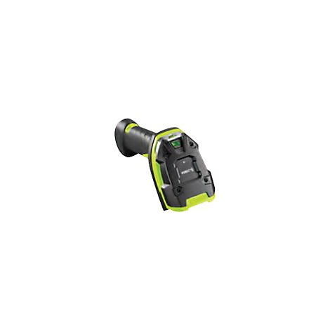 Handscanner in Schwarz und GrÃ¼n. Ein grÃ¼ner Knopf befindet sich oben.
