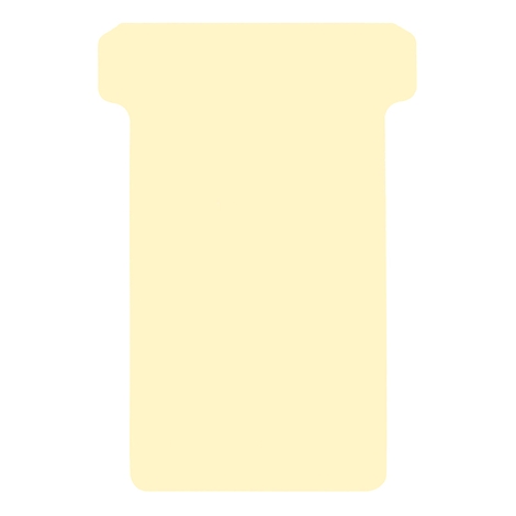 Light yellow, rectangular label with rounded corners and a semi-circular top.