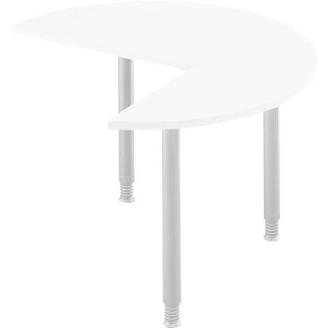 Table d'appoint, 3/4 de cercle, Ø 1400 mm, extension droite/gauche acheter  à prix avantageux