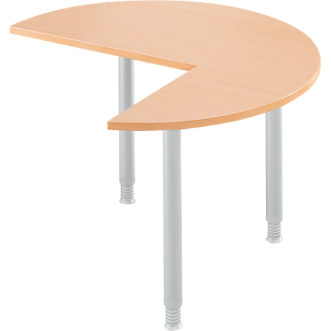 Table d'appoint, 3/4 de cercle, Ø 1400 mm, extension droite/gauche acheter  à prix avantageux