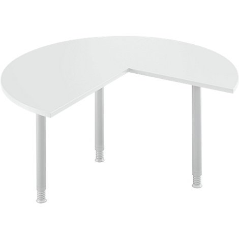 Table d'appoint, 3/4 de cercle, Ø 1400 mm, extension droite/gauche acheter  à prix avantageux