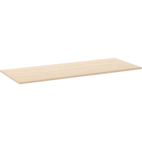 Light beige wooden plank. Rectangular shape, beveled edges.