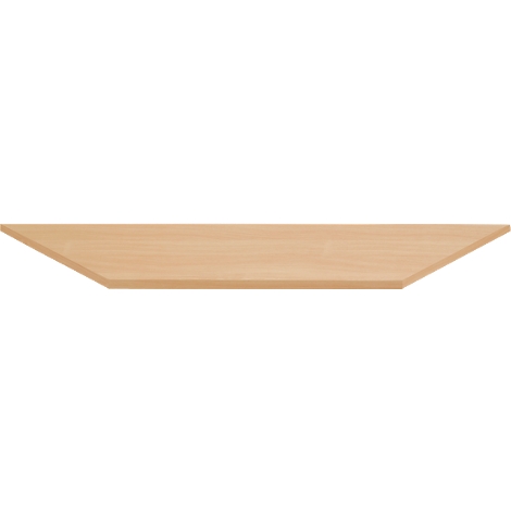 A wooden, trapezoidal element that tapers upwards.