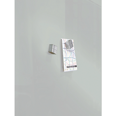 Tableau blanc en verre Sigel Artverum, brillant, gris, magnétique, 1800 x 1200 mm + 2 aimants SuperDym