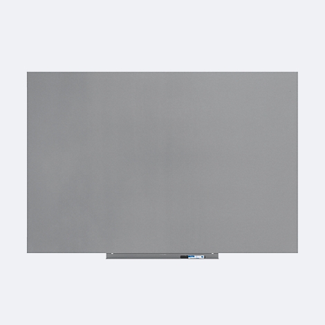 Tableau rectangulaire gris avec porte-stylo.