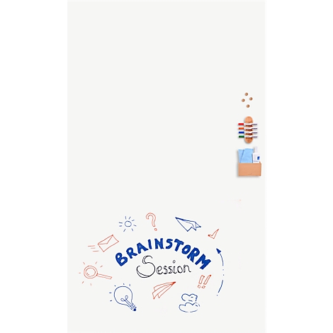 Tableau blanc Wall-Up Legamaster, l. 1195 x H 2000 mm, émaillé
