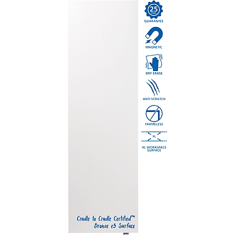 Tableau blanc Wall-Up Legamaster, l. 595 x H 2000 mm, émaillé