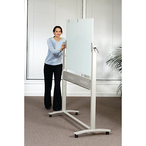 Tableau en verre Diamond Nobo, mobile, magnétique, surface de travail 1200 x 900 mm