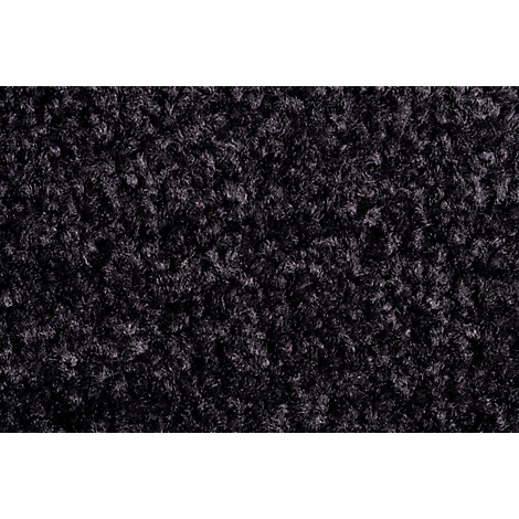 Moquette gris foncé chiné avec une surface texturée à poils ras.