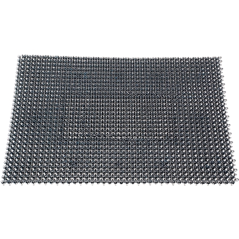 Structure en treillis rectangulaire gris avec de nombreux petits trous. La surface est légèrement texturée.