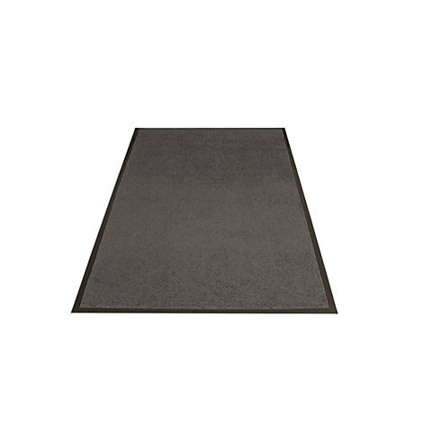 Paillasson rectangulaire anthracite avec une bordure foncée sur fond blanc.