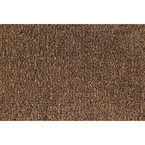 Gros plan d'une texture brune et grossière, rappelant un revêtement de sol ou un tapis.