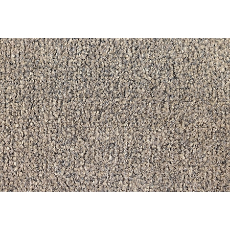 Gros plan sur une texture de moquette grise au poil dense et chiné.