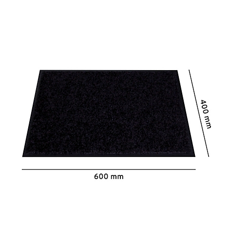 Tapis de sol noir avec dimensions : 600 mm x 400 mm.