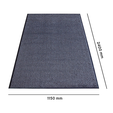 Tapis gris foncé. Dimensions 1150 mm x 2400 mm.