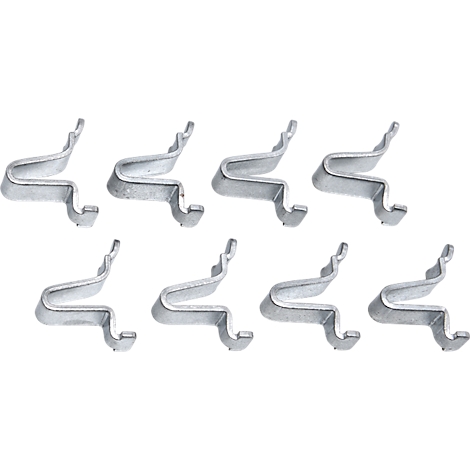 Taquets d'étagère pour armoires à matériel Schäfer Shop Select série MS avec entraxe 25 mm, L 13 x P 28 x H 34 mm, acier galvanisé, 8 pièces