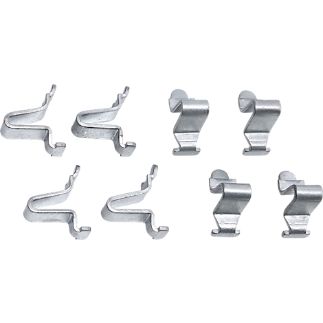 Taquets d'étagère pour armoires à matériel Schäfer Shop Select série MS avec entraxe 25 mm, L 13 x P 28 x H 34 mm, acier galvanisé, 8 pièces