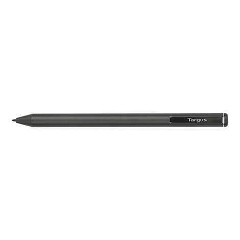 Dunkelgrauer Stylus-Stift mit der Aufschrift „Targus“.